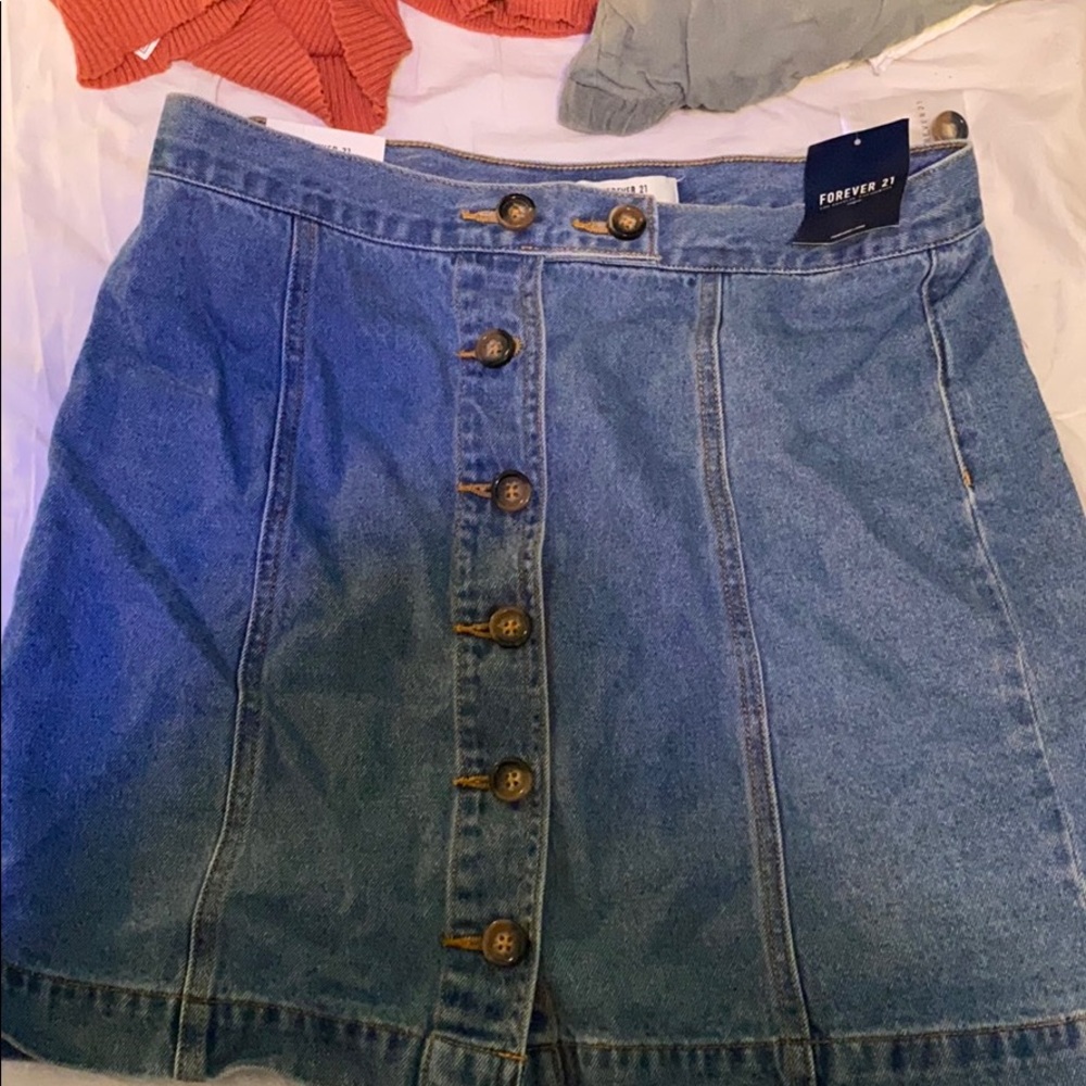 forever 21 jean skirt